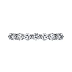 Sale Gabriel & Co. Devinne - 14K White Gold Single Prong Diamond Anniversary Band - 0.8 ct