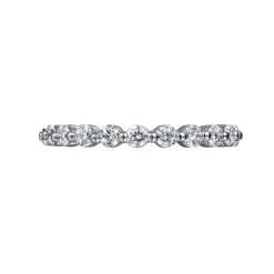 Hot Gabriel & Co. Devinne - 14K White Gold Single Prong Diamond Eternity Band - 0.95 ct
