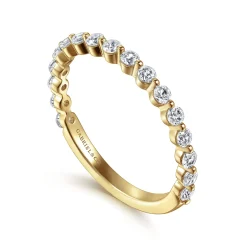 Gabriel & Co. Devinne - 14K Yellow Gold Single Prong Diamond Anniversary Band - 0.5 ct