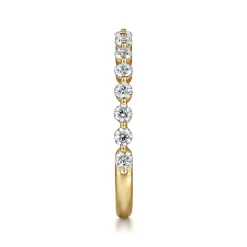 Gabriel & Co. Devinne - 14K Yellow Gold Single Prong Diamond Anniversary Band - 0.5 ct
