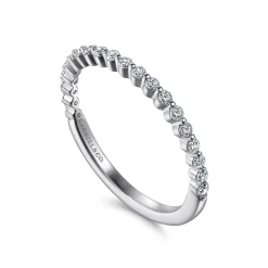 New Gabriel & Co. Devinne - Platinum Single Prong Diamond Anniversary Band - 0.25 ct