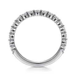 Discount Gabriel & Co. Devinne - Platinum Single Prong Diamond Anniversary Band - 0.5 ct