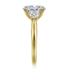 Sale Gabriel & Co. Devon - 14K Yellow Gold Oval Three Stone Lotus Diamond Engagement Ring