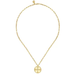 Discount Gabriel & Co. Diamond Cut - 14K Yellow Gold Diamond Medallion Chain Necklace