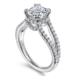 Best Gabriel & Co. Dominga - 14K White Gold Diamond Engagement Ring