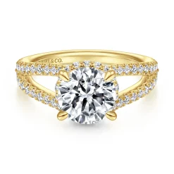 Clearance Gabriel & Co. Dominga - 14K Yellow Gold Diamond Engagement Ring