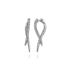 Sale Gabriel & Co. Drop Earrings 14K White Gold Diamond 0.18ct