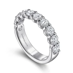Clearance Gabriel & Co. Dublin - 14K White Gold Diamond Anniversary Band - 1.5 ct