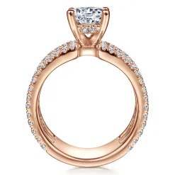 Clearance Gabriel & Co. Edalee - 14K Rose Gold Round Diamond Engagement Ring