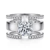 Discount Gabriel & Co. Edalee - 14K White Gold Round Diamond Engagement Ring