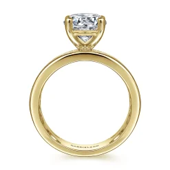 Online Gabriel & Co. Eedie - 14K Yellow Gold Round Wide Band Diamond Engagement Ring