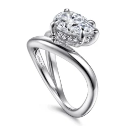 Gabriel & Co. Eleanora - 14K White Gold Pear Shape Diamond Wrap Engagement Ring