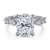 Best Gabriel & Co. Eleeza - 14K White Gold Elongated Cushion Diamond Engagement Ring