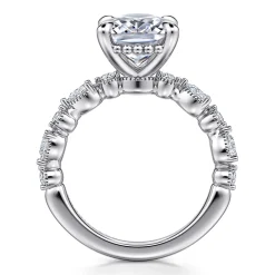 Best Gabriel & Co. Eleeza - 14K White Gold Elongated Cushion Diamond Engagement Ring