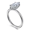 Gabriel & Co. Elia - 14K White Gold Solitaire Marquise Shape Diamond Engagement Ring