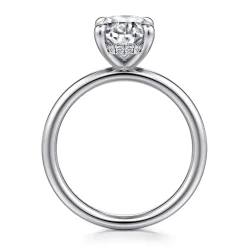Gabriel & Co. Elia - 14K White Gold Solitaire Oval Diamond Engagement Ring