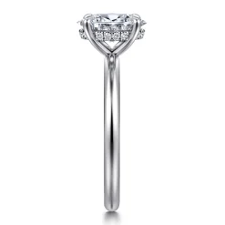Clearance Gabriel & Co. Elia - 14K White Gold Solitaire Oval Diamond Engagement Ring