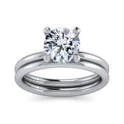 Clearance Gabriel & Co. Elia - 14K White Gold Solitaire Round Diamond Engagement Ring