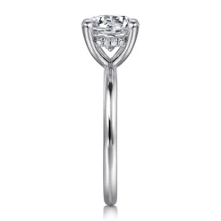 Clearance Gabriel & Co. Elia - 14K White Gold Solitaire Round Diamond Engagement Ring