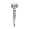 Clearance Gabriel & Co. Elianna - 18K White Gold Round Three Stone Diamond Engagement Ring