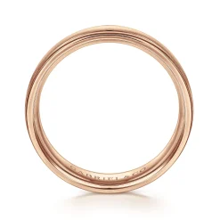 Online Gabriel & Co. Elijah - 14K Rose Gold 6mm - Men's Wedding Band in Sandblast Finish