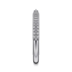 Best Gabriel & Co. Elle - 14K White Gold Separate Micro Prong in Channel Diamond Anniversary Band - 0.24 ct