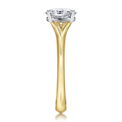 New Gabriel & Co. Ellis - 14K Mix of White and Yellow Gold Oval Diamond Engagement Ring