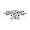 Clearance Gabriel & Co. Ellis - 14K White Gold Cushion Cut Diamond Engagement Ring