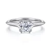 Discount Gabriel & Co. Ellis - 14K White Gold Cushion Cut Diamond Engagement Ring
