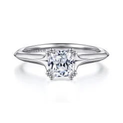 Discount Gabriel & Co. Ellis - 14K White Gold Cushion Cut Diamond Engagement Ring