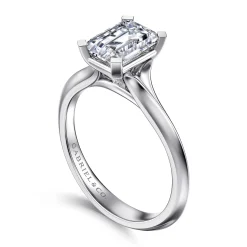 Hot Gabriel & Co. Ellis - 14K White Gold Emerald Cut Diamond Engagement Ring