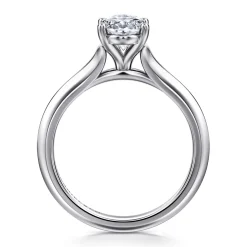 Outlet Gabriel & Co. Ellis - 14K White Gold Oval Diamond Engagement Ring
