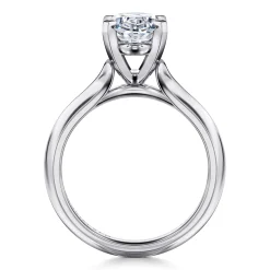 Hot Gabriel & Co. Ellis - 14K White Gold Oval Diamond Engagement Ring