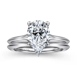 Discount Gabriel & Co. Ellis - 14K White Gold Pear Shape Diamond Engagement Ring