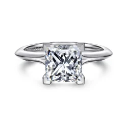 Best Gabriel & Co. Ellis - 14K White Gold Princess Cut Diamond Engagement Ring