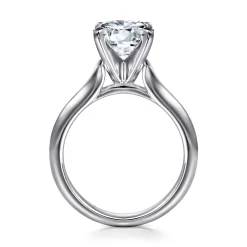 Best Gabriel & Co. Ellis - 14K White Gold Round Diamond Engagement Ring