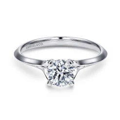 Hot Gabriel & Co. Ellis - 14K White Gold Round Diamond Engagement Ring