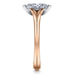 Clearance Gabriel & Co. Ellis - 14K White-Rose Gold Marquise Shape Diamond Engagement Ring