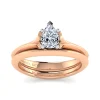 New Gabriel & Co. Ellis - 14K White-Rose Gold Pear Shape Diamond Engagement Ring