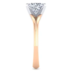 Best Gabriel & Co. Ellis - 14K White-Rose Gold Round Diamond Engagement Ring