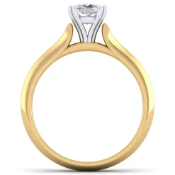 Best Gabriel & Co. Ellis - 14K White-Yellow Gold Cushion Cut Diamond Engagement Ring