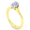 Discount Gabriel & Co. Ellis - 14K White-Yellow Gold Oval Diamond Engagement Ring