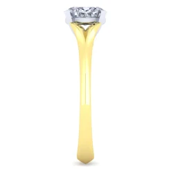 Discount Gabriel & Co. Ellis - 14K White-Yellow Gold Oval Diamond Engagement Ring