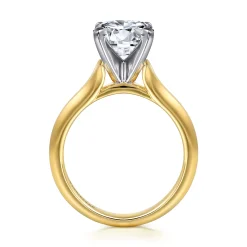 Online Gabriel & Co. Ellis - 14K White-Yellow Gold Round Diamond Engagement Ring