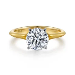 Online Gabriel & Co. Ellis - 14K White-Yellow Gold Round Diamond Engagement Ring