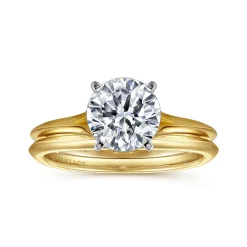 Online Gabriel & Co. Ellis - 14K White-Yellow Gold Round Diamond Engagement Ring