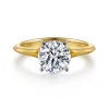 New Gabriel & Co. Ellis - 14K White-Yellow Gold Round Diamond Engagement Ring