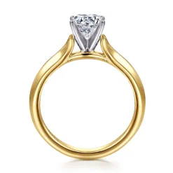 Hot Gabriel & Co. Ellis - 14K White-Yellow Gold Round Diamond Engagement Ring