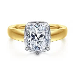 Gabriel & Co. Elowen - 14K Yellow Gold Elongated Cushion Solitaire Diamond Engagement Ring