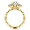 Online Gabriel & Co. Emarie - 14K Yellow Gold Cushion Halo Diamond Engagement Ring